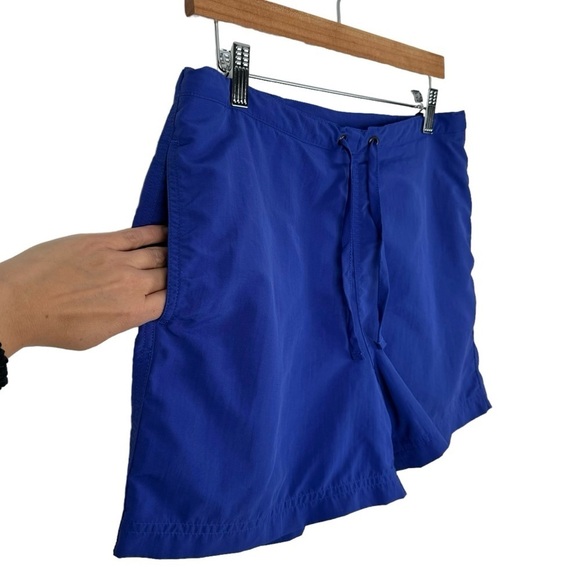 Land's End Women's Nylon Draw String Elastic Waistband Hiking Shorts Blue Small - Picture 3 of 8